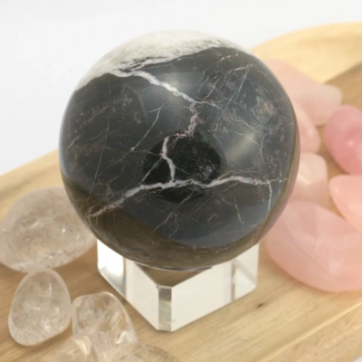 Onyx černý - koule 7,5 cm (550g) č. 1 - klid, vnitřní stabilita a ochrana
