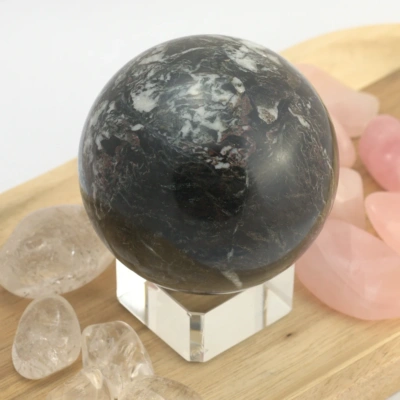 Onyx černý - koule 7,5 cm (550g) č. 2 - klid, vnitřní stabilita a ochrana