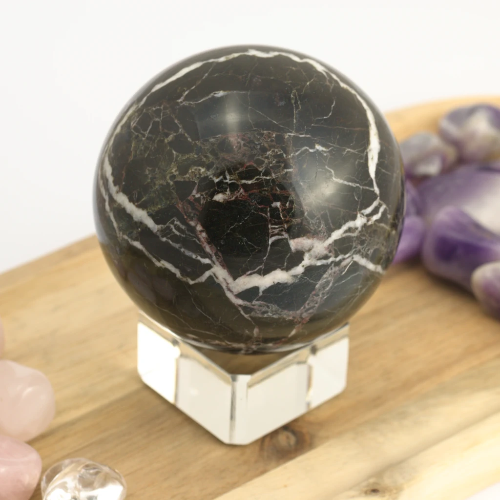 Onyx černý - koule 7,5 cm (550g) č. 1 - klid, vnitřní stabilita a ochrana