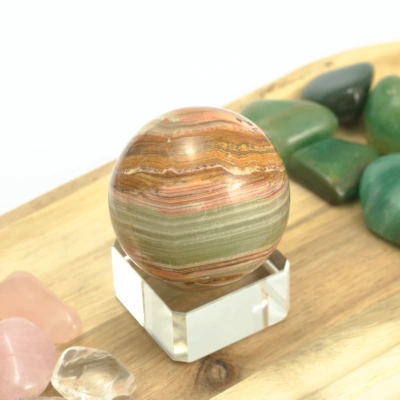 Onyx zelený - koule 5 cm (145g)  harmonie, klid a plynutí